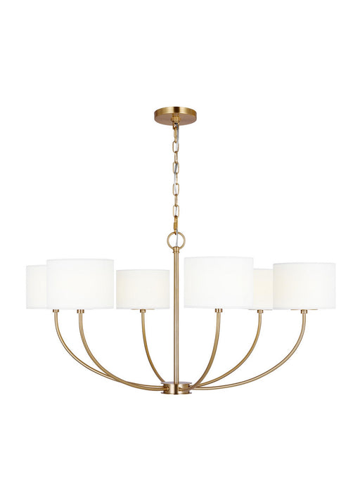 Myhouse Lighting Visual Comfort Studio - KSC1046BBS - Six Light Chandelier - Sawyer - Burnished Brass