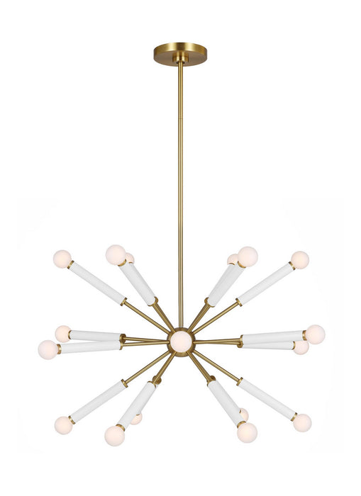 Myhouse Lighting Visual Comfort Studio - KSC10518BBSGW - 18 Light Chandelier - Monroe - Burnished Brass