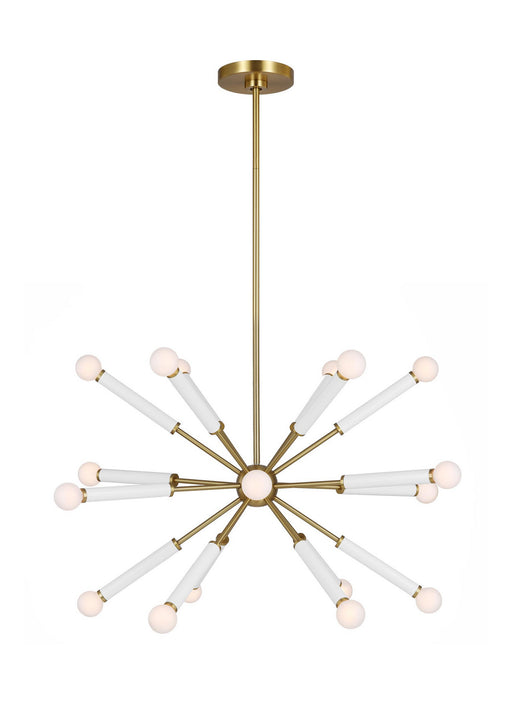 Myhouse Lighting Visual Comfort Studio - KSC10518BBSGW - 18 Light Chandelier - Monroe - Burnished Brass