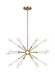 Myhouse Lighting Visual Comfort Studio - KSC10518BBSGW - 18 Light Chandelier - Monroe - Burnished Brass