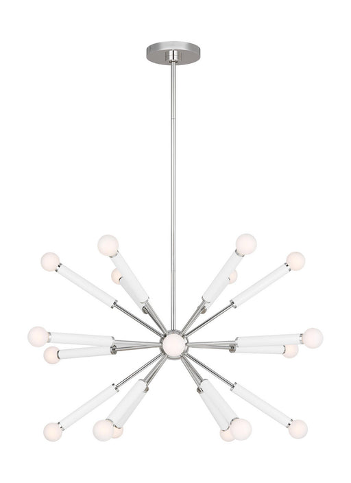 Myhouse Lighting Visual Comfort Studio - KSC10518PNGW - 18 Light Chandelier - Monroe - Polished Nickel