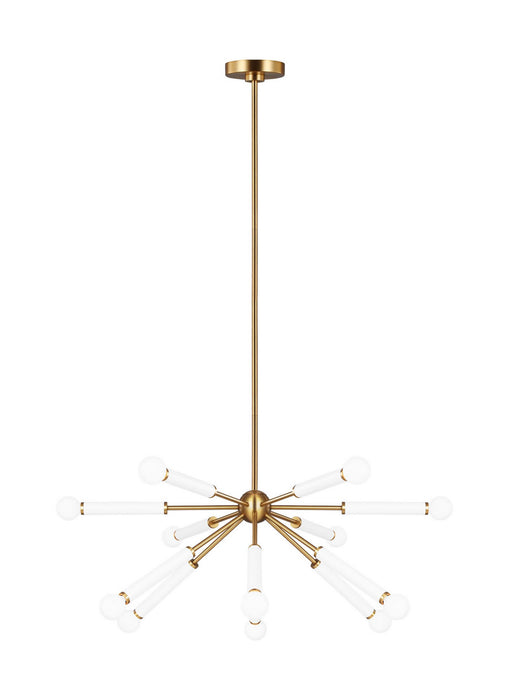 Myhouse Lighting Visual Comfort Studio - KSC10612BBSGW - 12 Light Chandelier - Monroe - Burnished Brass