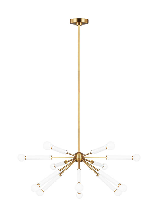 Myhouse Lighting Visual Comfort Studio - KSC10612BBSGW - 12 Light Chandelier - Monroe - Burnished Brass