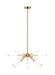 Myhouse Lighting Visual Comfort Studio - KSC10612BBSGW - 12 Light Chandelier - Monroe - Burnished Brass