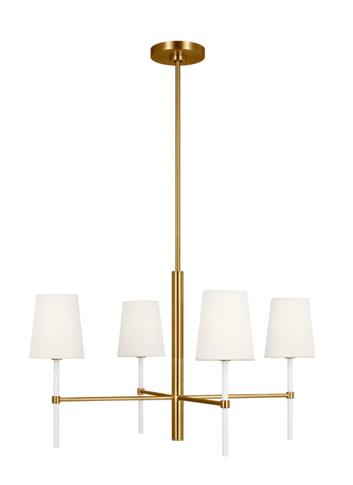 Myhouse Lighting Visual Comfort Studio - KSC1074BBSGW - Four Light Chandelier - Monroe - Burnished Brass