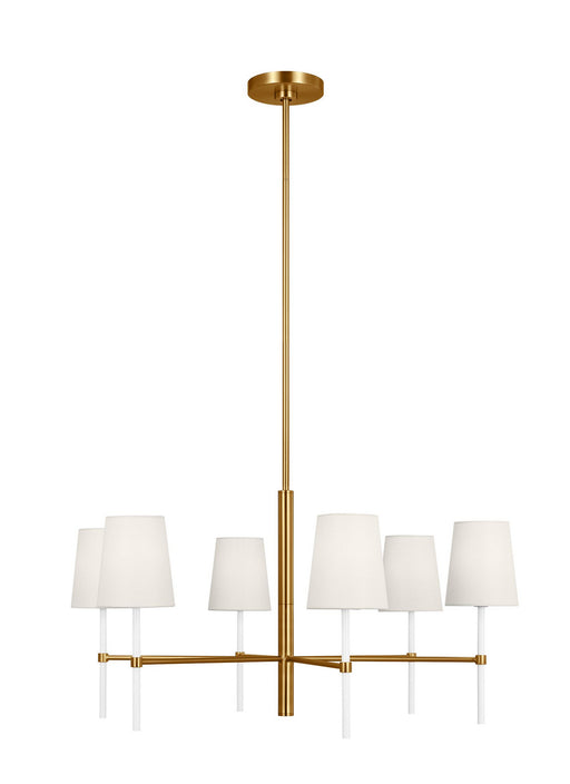 Myhouse Lighting Visual Comfort Studio - KSC1086BBSGW - Six Light Chandelier - Monroe - Burnished Brass