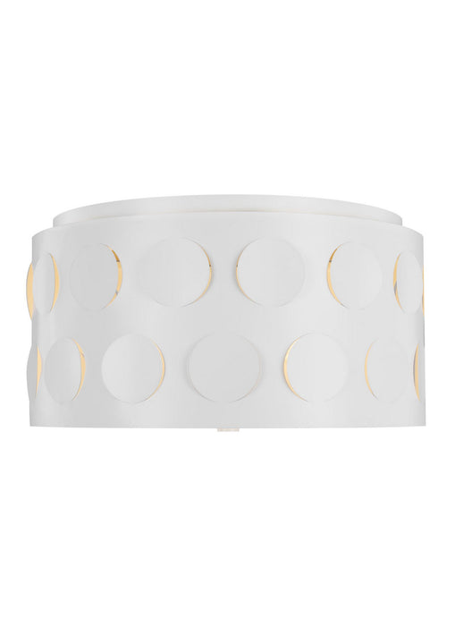 Myhouse Lighting Visual Comfort Studio - KSF1013MWT - Three Light Flush Mount - Dottie - Matte White