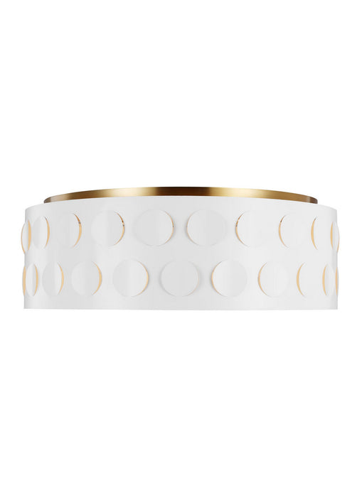 Myhouse Lighting Visual Comfort Studio - KSF1024BBS - Four Light Flush Mount - Dottie - Burnished Brass