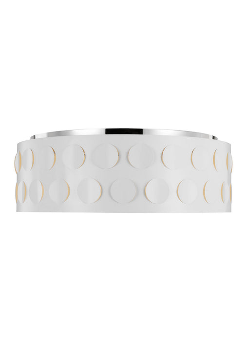 Myhouse Lighting Visual Comfort Studio - KSF1024PN - Four Light Flush Mount - Dottie - Polished Nickel