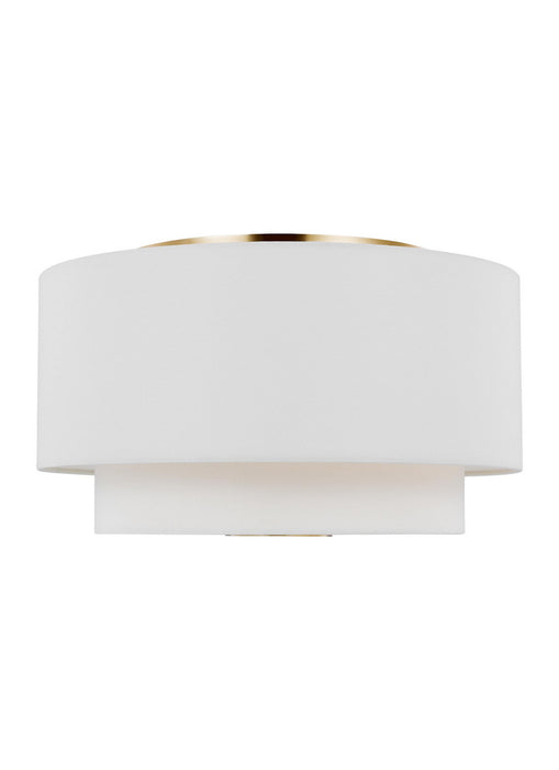 Myhouse Lighting Visual Comfort Studio - KSF1043BBS - Three Light Flush Mount - Sawyer - Burnished Brass