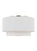 Myhouse Lighting Visual Comfort Studio - KSF1043BBS - Three Light Flush Mount - Sawyer - Burnished Brass