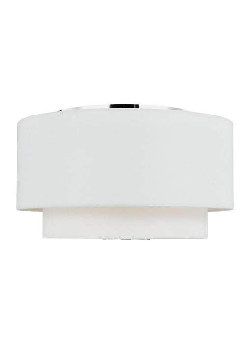 Myhouse Lighting Visual Comfort Studio - KSF1043PN - Three Light Flush Mount - Sawyer - Polished Nickel