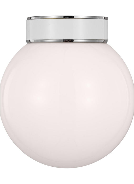 Myhouse Lighting Visual Comfort Studio - KSF1051PNGW - One Light Flush Mount - Monroe - Polished Nickel