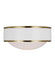 Myhouse Lighting Visual Comfort Studio - KSF1061BBSGW - LED Flush Mount - Monroe - Burnished Brass