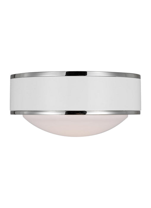 Myhouse Lighting Visual Comfort Studio - KSF1061PNGW - LED Flush Mount - Monroe - Polished Nickel