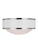 Myhouse Lighting Visual Comfort Studio - KSF1061PNGW - LED Flush Mount - Monroe - Polished Nickel