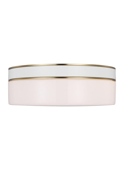 Myhouse Lighting Visual Comfort Studio - KSF1072BBSGW - Two Light Flush Mount - Monroe - Burnished Brass