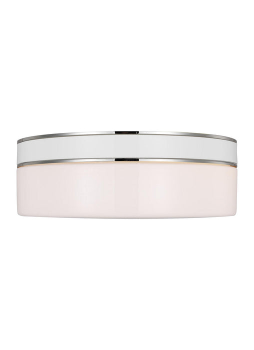 Myhouse Lighting Visual Comfort Studio - KSF1072PNGW - Two Light Flush Mount - Monroe - Polished Nickel