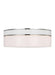 Myhouse Lighting Visual Comfort Studio - KSF1072PNGW - Two Light Flush Mount - Monroe - Polished Nickel