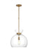 Myhouse Lighting Visual Comfort Studio - KSP1021BBSCG - One Light Pendant - Londyn - Burnished Brass with Clear Glass