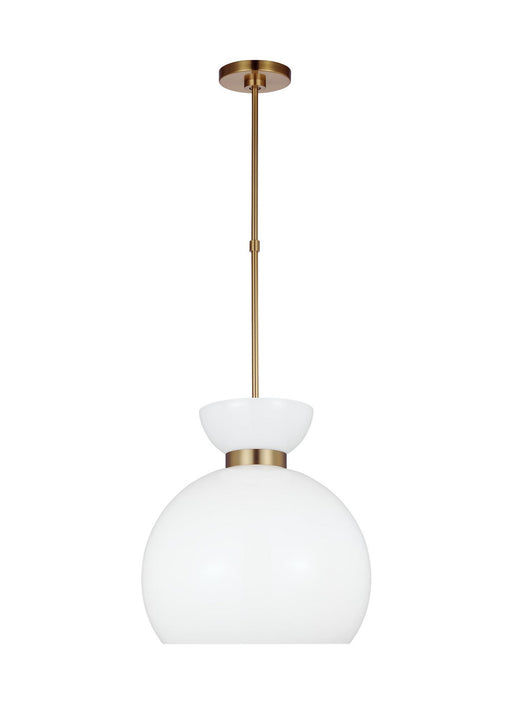 Myhouse Lighting Visual Comfort Studio - KSP1021BBSMG - One Light Pendant - Londyn - Burnished Brass with Milk White Glass