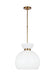 Myhouse Lighting Visual Comfort Studio - KSP1021BBSMG - One Light Pendant - Londyn - Burnished Brass with Milk White Glass