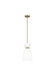 Myhouse Lighting Visual Comfort Studio - KSP1031BBSMG - One Light Pendant - Londyn - Burnished Brass with Milk White Glass