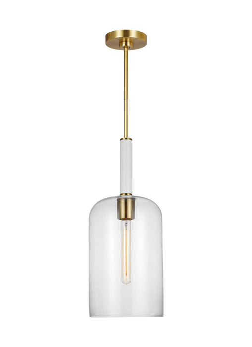Myhouse Lighting Visual Comfort Studio - KSP1051BBSGW - One Light Pendant - Monroe - Burnished Brass