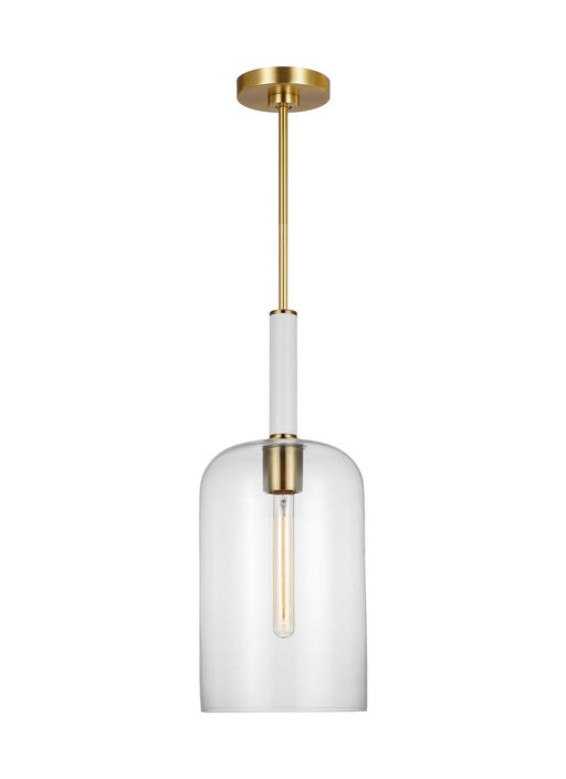 Myhouse Lighting Visual Comfort Studio - KSP1051BBSGW - One Light Pendant - Monroe - Burnished Brass