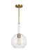 Myhouse Lighting Visual Comfort Studio - KSP1061BBSGW - One Light Pendant - Monroe - Burnished Brass