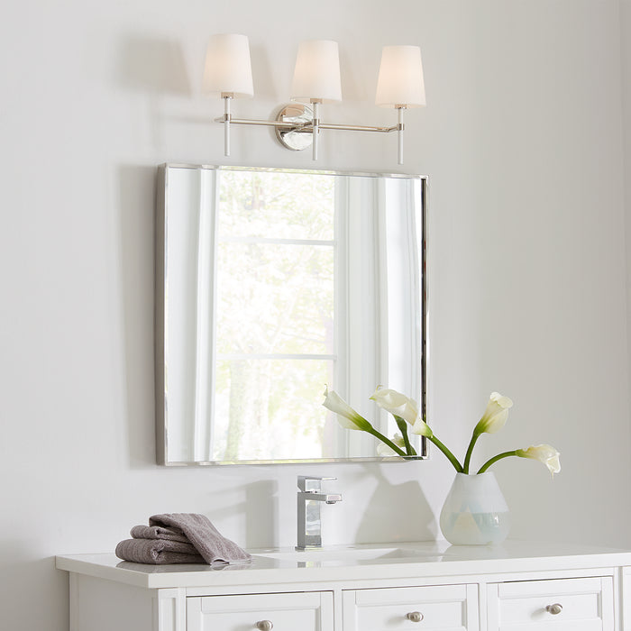 Myhouse Lighting Visual Comfort Studio - KSV1013PNGW - Three Light Vanity - Monroe - Polished Nickel