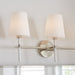 Myhouse Lighting Visual Comfort Studio - KSV1013PNGW - Three Light Vanity - Monroe - Polished Nickel