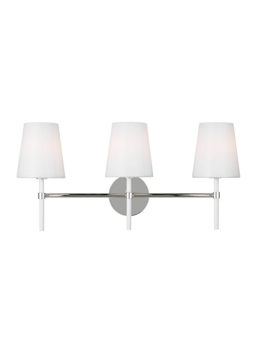 Myhouse Lighting Visual Comfort Studio - KSV1013PNGW - Three Light Vanity - Monroe - Polished Nickel