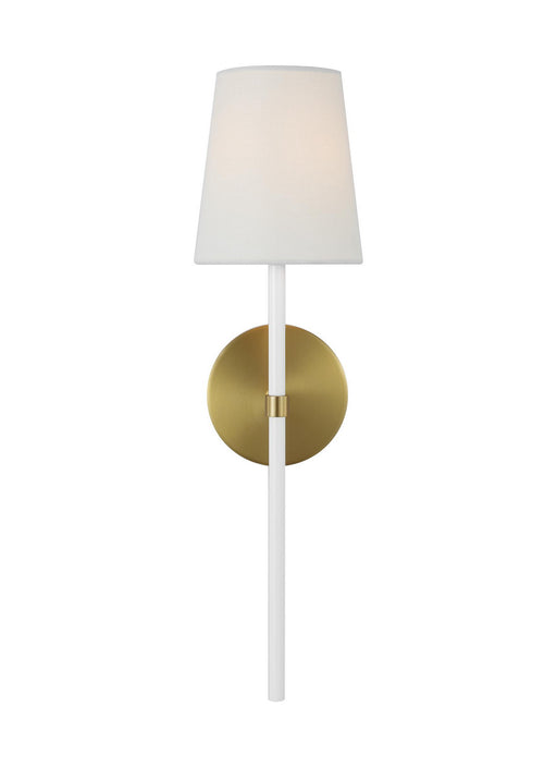 Myhouse Lighting Visual Comfort Studio - KSW1091BBSGW - One Light Wall Sconce - Monroe - Burnished Brass