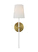 Myhouse Lighting Visual Comfort Studio - KSW1091BBSGW - One Light Wall Sconce - Monroe - Burnished Brass