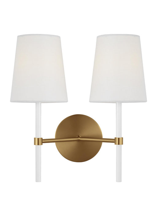 Myhouse Lighting Visual Comfort Studio - KSW1102BBSGW - Two Light Wall Sconce - Monroe - Burnished Brass