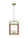 Myhouse Lighting Visual Comfort Studio - LC1134TWB - Four Light Lantern - Hadley - Time Worn Brass