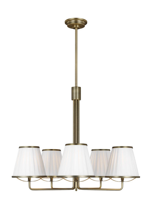 Myhouse Lighting Visual Comfort Studio - LC1185TWB - Five Light Chandelier - Esther - Time Worn Brass