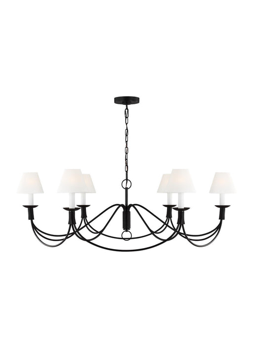 Myhouse Lighting Visual Comfort Studio - LC1196AI - Six Light Chandelier - Sullivan - Aged Iron