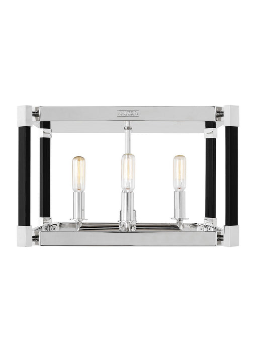 Myhouse Lighting Visual Comfort Studio - LF1034PN - Four Light Flush Mount - Hadley - Polished Nickel