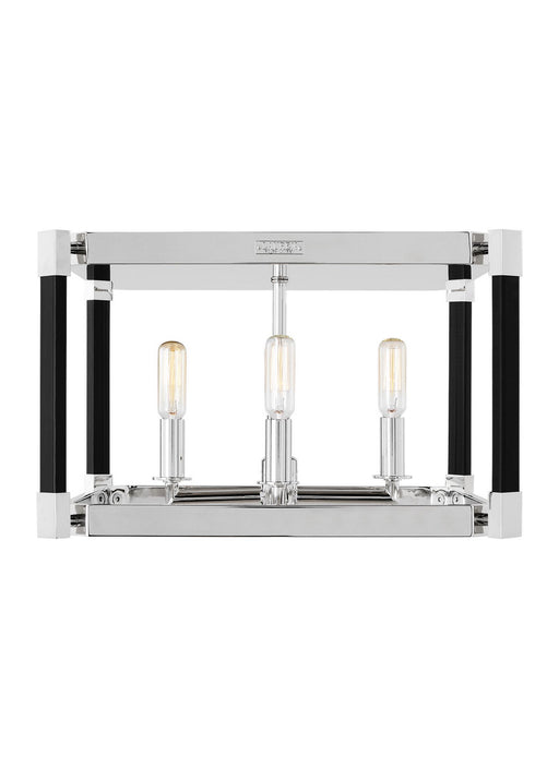 Myhouse Lighting Visual Comfort Studio - LF1034PN - Four Light Flush Mount - Hadley - Polished Nickel