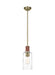 Myhouse Lighting Visual Comfort Studio - LP1071TWBCG - One Light Pendant - Hadley - Time Worn Brass