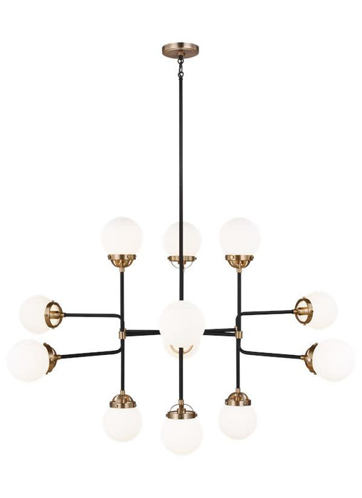 Myhouse Lighting Visual Comfort Studio - 3187912-848 - 12 Light Chandelier - Cafe - Satin Brass