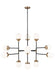 Myhouse Lighting Visual Comfort Studio - 3187912-848 - 12 Light Chandelier - Cafe - Satin Brass