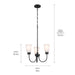 Myhouse Lighting Kichler - 52442BK - Three Light Chandelier - Erma - Black