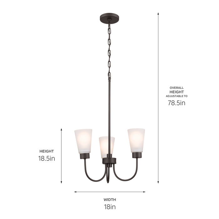 Myhouse Lighting Kichler - 52442OZ - Three Light Chandelier - Erma - Olde Bronze