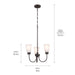 Myhouse Lighting Kichler - 52442OZ - Three Light Chandelier - Erma - Olde Bronze