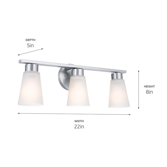 Myhouse Lighting Kichler - 55121NI - Three Light Bath - Stamos - Brushed Nickel