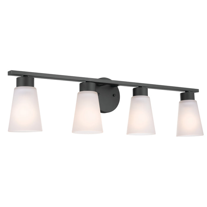 Myhouse Lighting Kichler - 55122BK - Four Light Bath - Stamos - Black