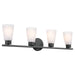 Myhouse Lighting Kichler - 55122BK - Four Light Bath - Stamos - Black